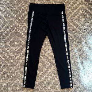 Victoria’s Secret PINK Cozy Black Joggers/Sweatpants Large